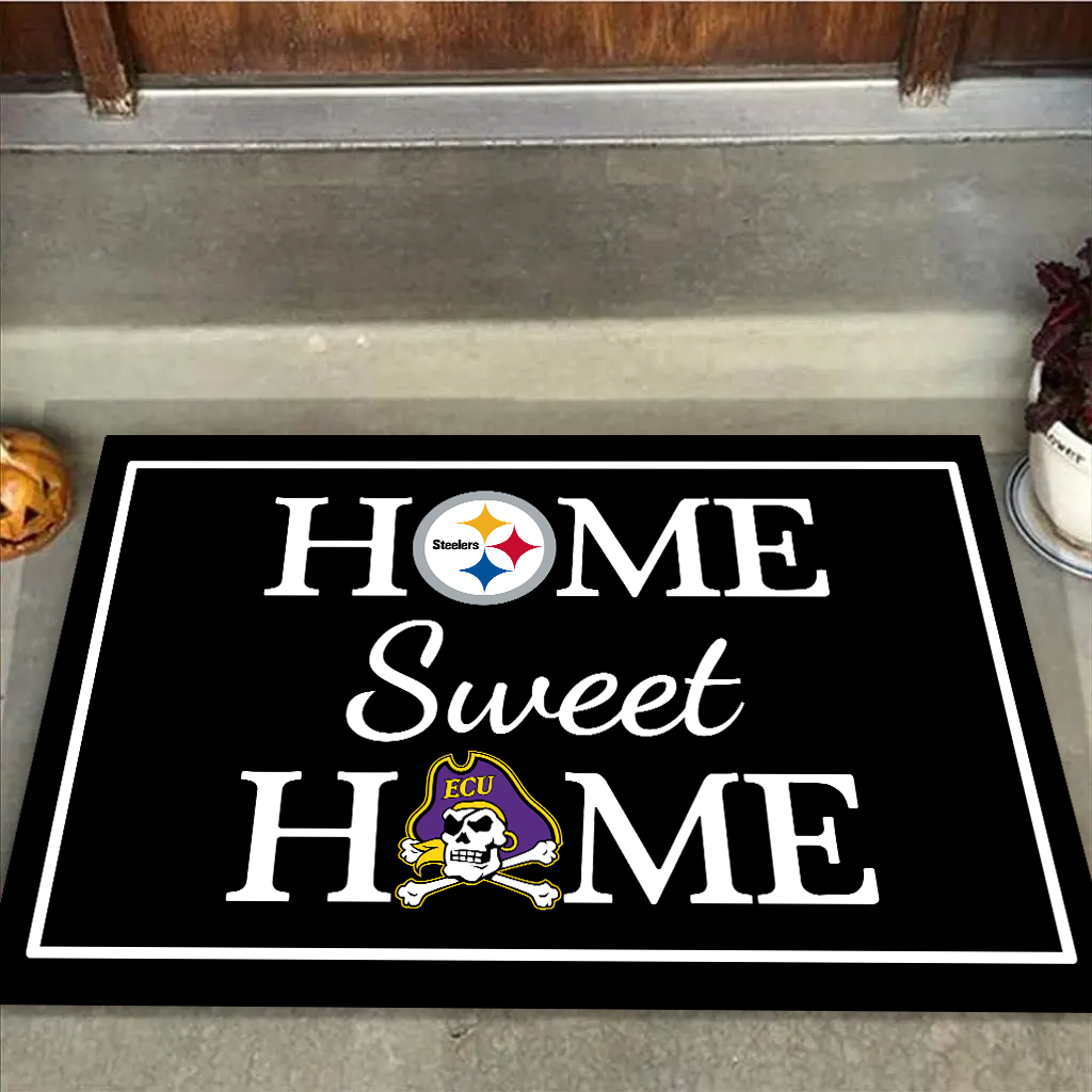 Home Sweet Home - Pittsburgh STL And East Carolina PR- Anti Slip Indoor Doormat