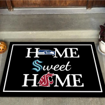 Home Sweet Home - Seattle SH, KRK And WSU - Anti Slip Indoor Doormat