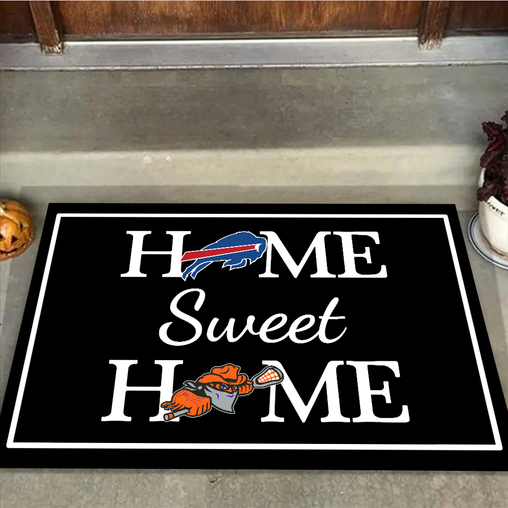 Home Sweet Home - Buffalo B And BD - Anti Slip Indoor Doormat