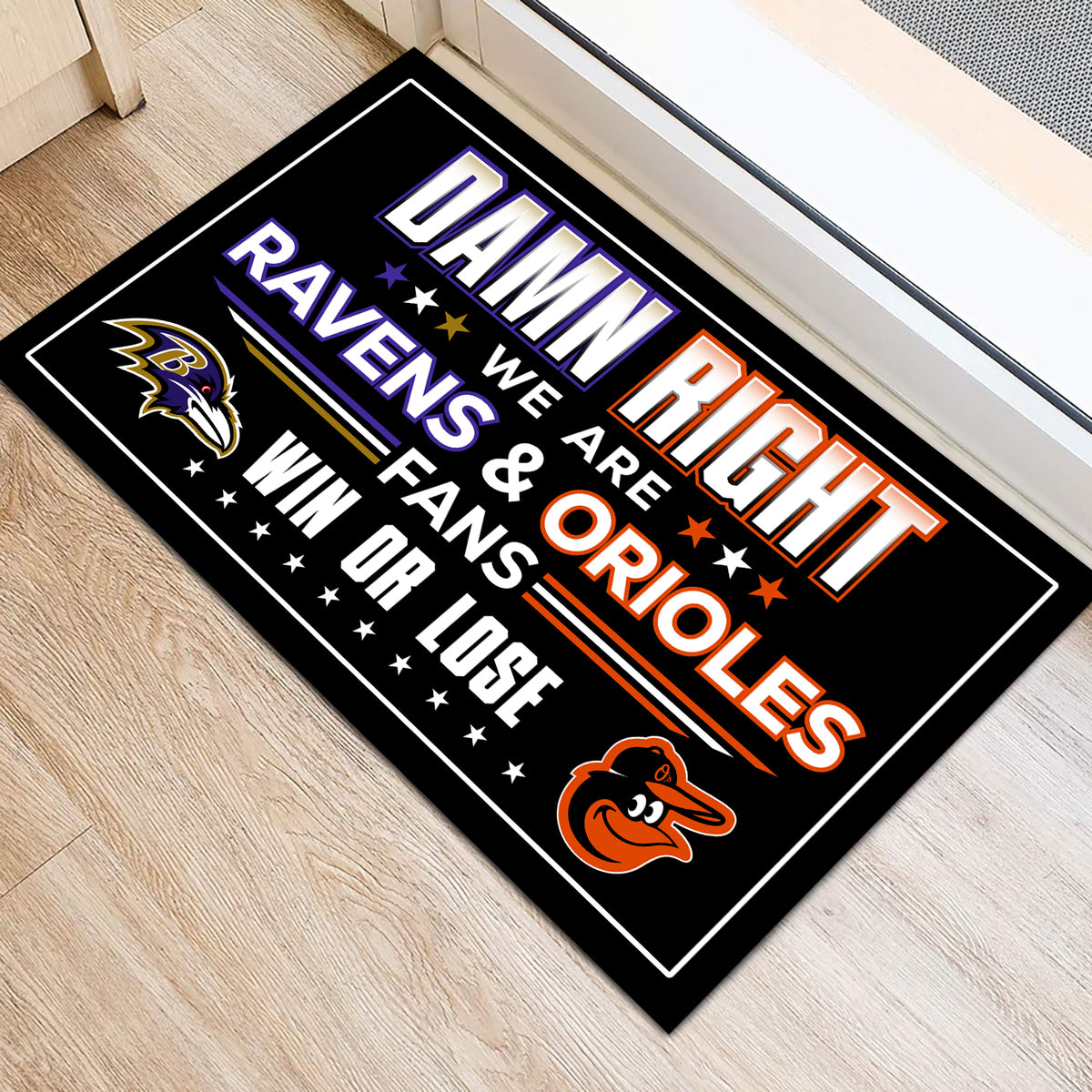 We are Baltimore RV&ORO Fans - Anti Slip Indoor Doormat