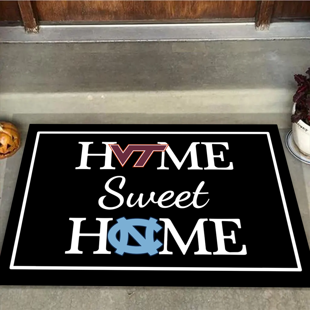 Home Sweet Home - Virginia T And North Carolina TH - Anti Slip Indoor Doormat