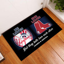 He Loves, She Loves -  Customized Doormat - Anti Slip Indoor Doormat (clt)