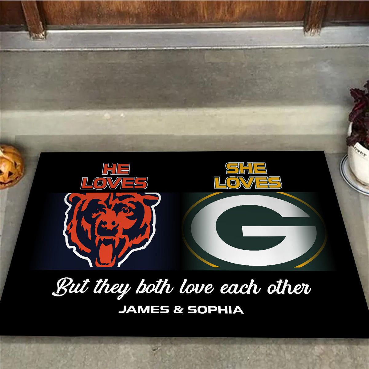 He Loves, She Loves -  Customized Doormat - Anti Slip Indoor Doormat (clt)