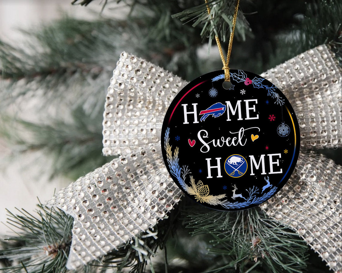 Home Sweet Home Ceramic Christmas Ornament - Buffalo B And SBR