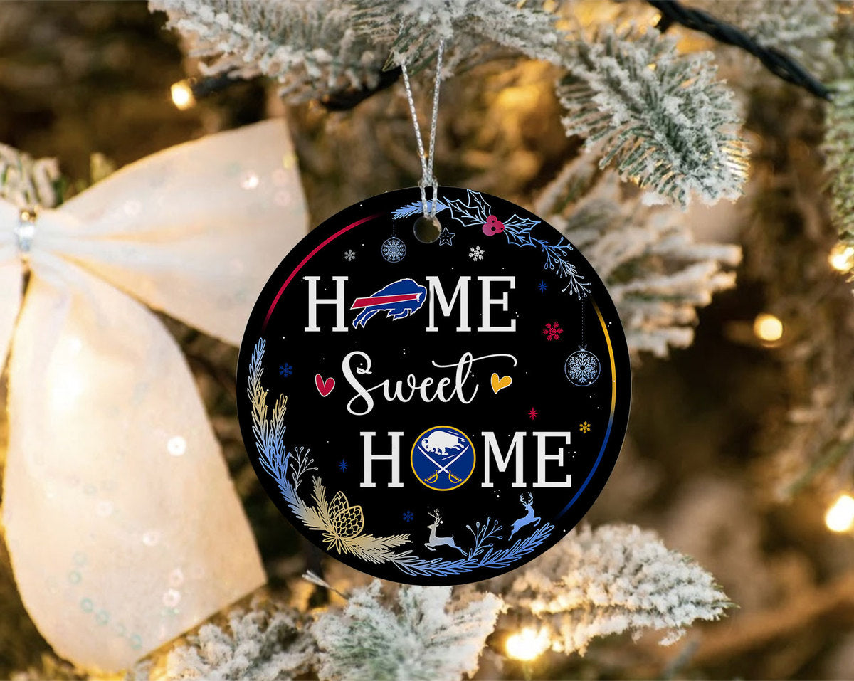 Home Sweet Home Ceramic Christmas Ornament - Buffalo B And SBR