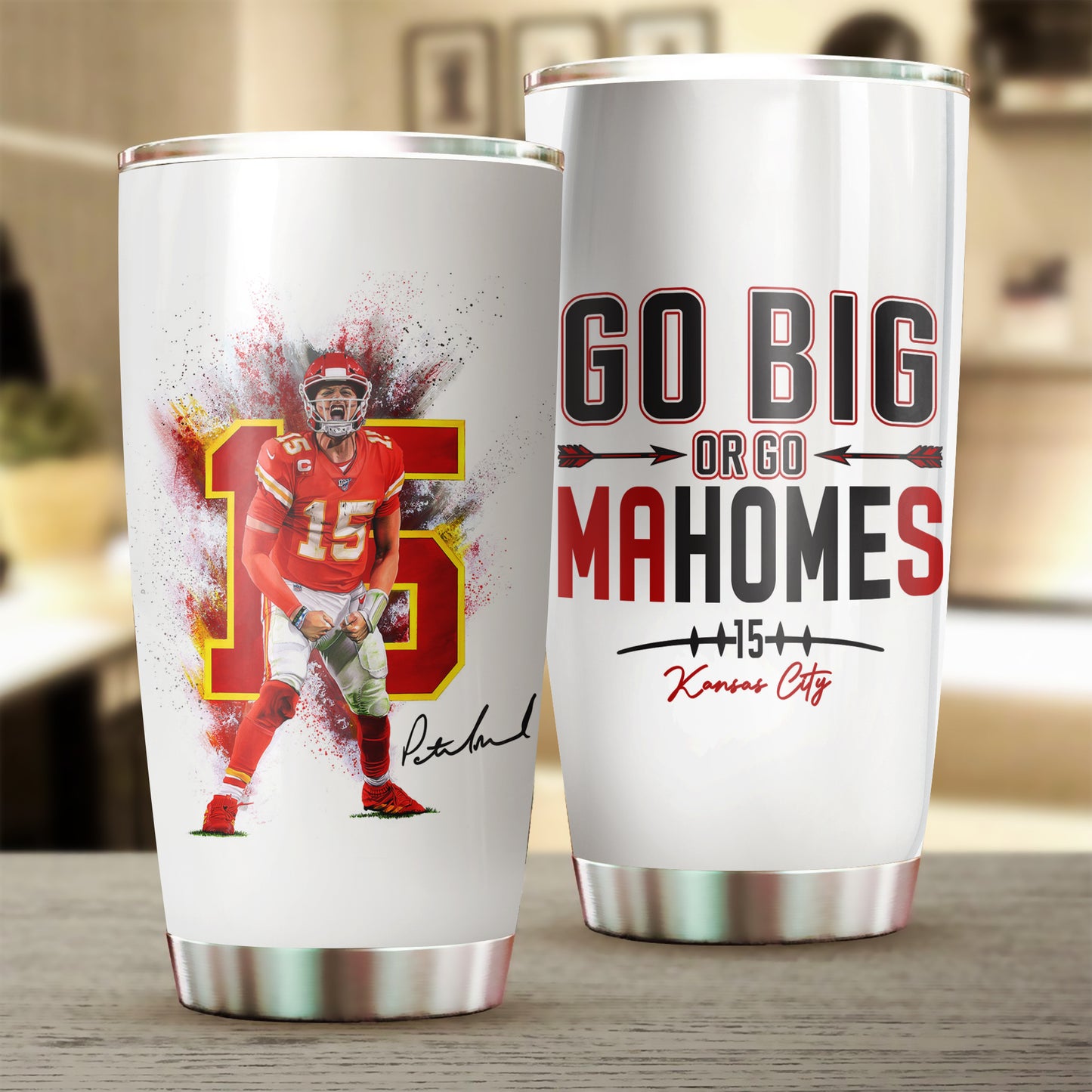 Go Big Or Go Mahomes Tumbler - Christmas Gift