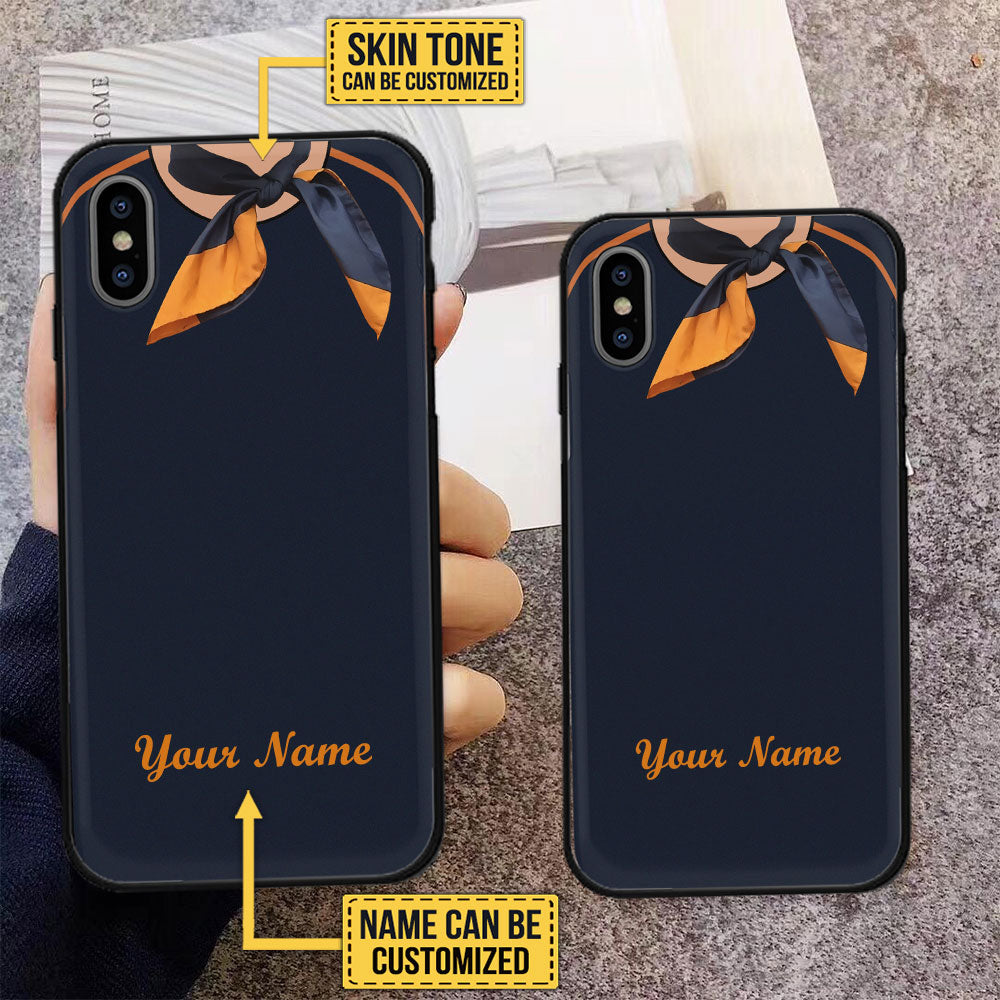 Personalized Flight Attendant Glass Phone Case