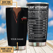 Personalized Flight Attendant Nutritional Facts Tumbler