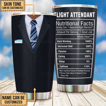 Personalized Flight Attendant Nutritional Facts Tumbler