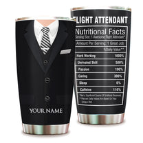 Personalized Flight Attendant Nutritional Facts Tumbler