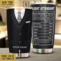 Personalized Flight Attendant Nutritional Facts Tumbler