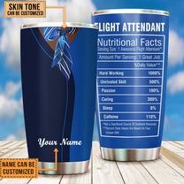 Personalized Flight Attendant Nutritional Facts Tumbler