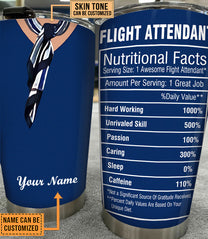 Personalized Flight Attendant Nutritional Facts Tumbler