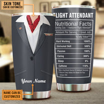 Personalized Flight Attendant Nutritional Facts Tumbler