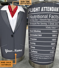 Personalized Flight Attendant Nutritional Facts Tumbler