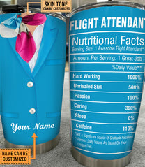 Personalized Flight Attendant Nutritional Facts Tumbler