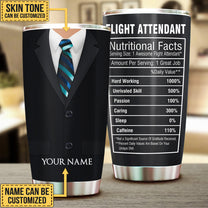 Personalized Flight Attendant Nutritional Facts Tumbler