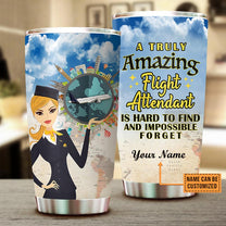 Personalized Flight Attendant Truly Amazing Tumbler