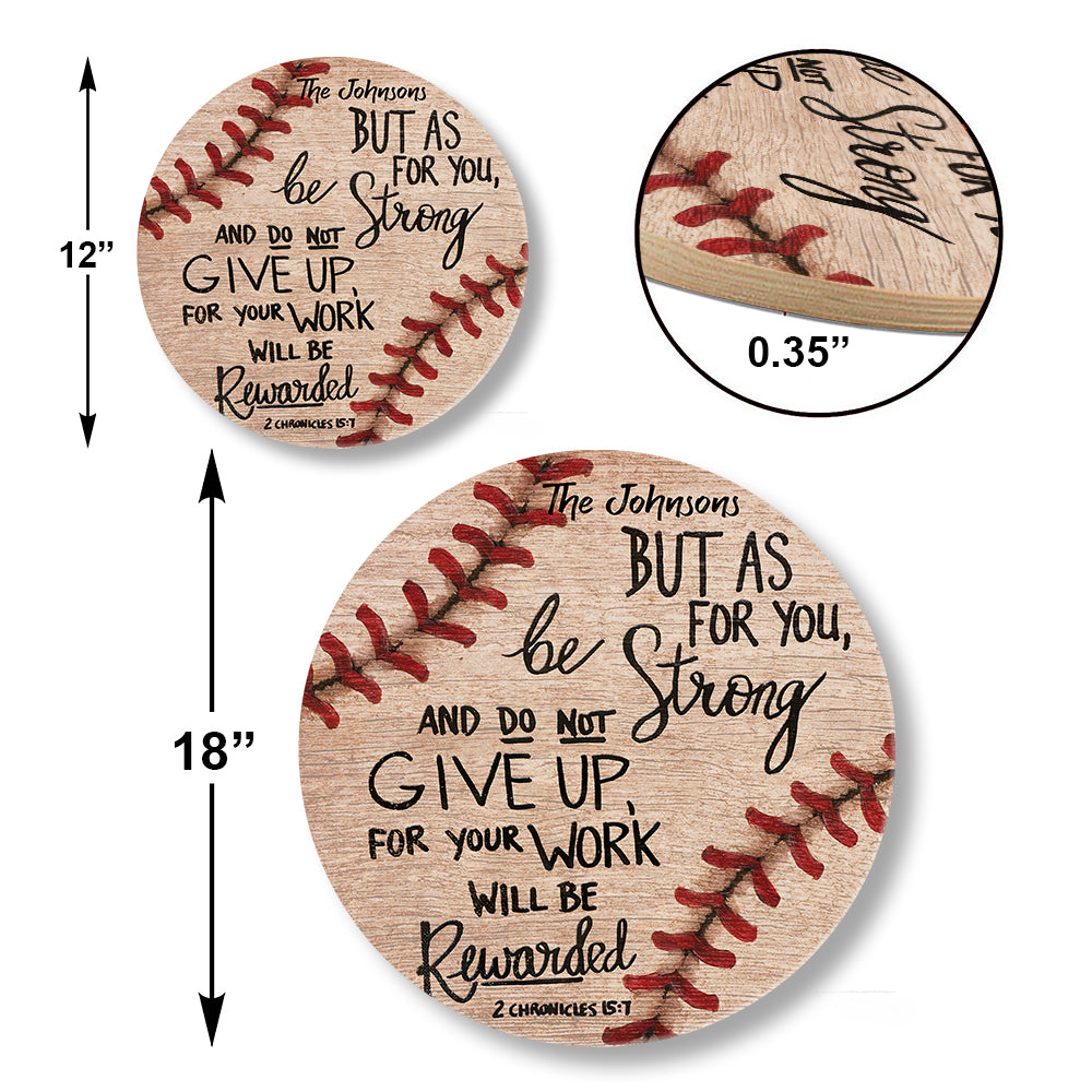 Personalized Baseball Wood Round Sign