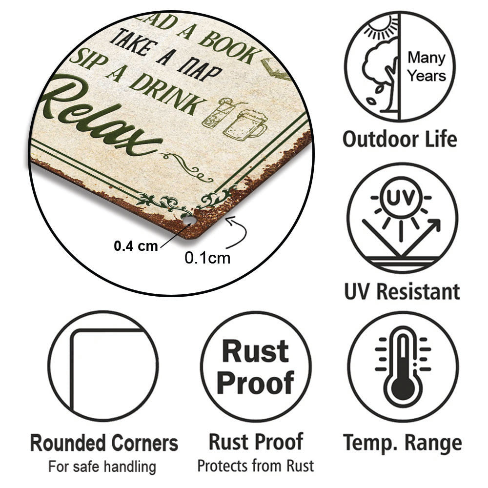 Personalized Garden Rules Metal Sign