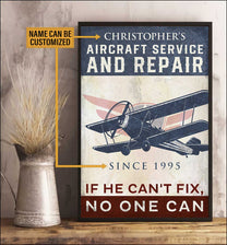 Personalized Aircraft Service and Repair Poster