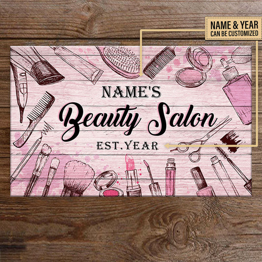 Personalized Beauty Salon Pallet Wood Rectangle Sign