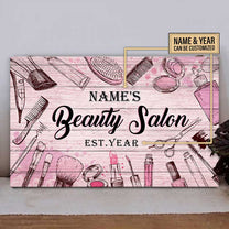 Personalized Beauty Salon Pallet Wood Rectangle Sign