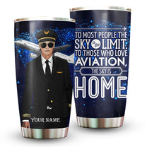 Personalized The Sky Is Home Pilot Tumbler