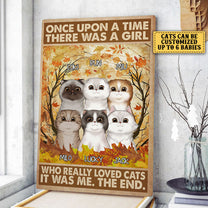 Personalized Once Up A Time There Was A Girl Who Really Loved Cats Poster & Canvas