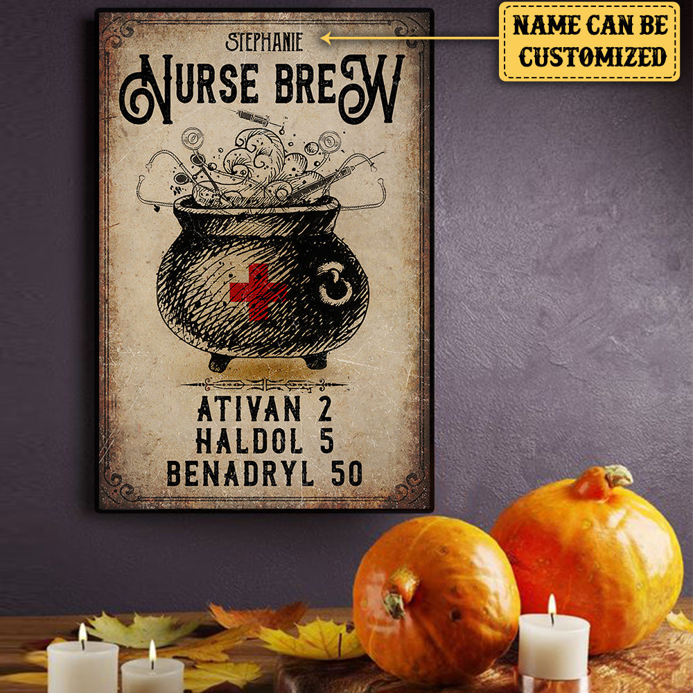 Personalized Nurse Brew Poster