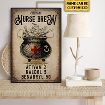 Personalized Nurse Brew Poster