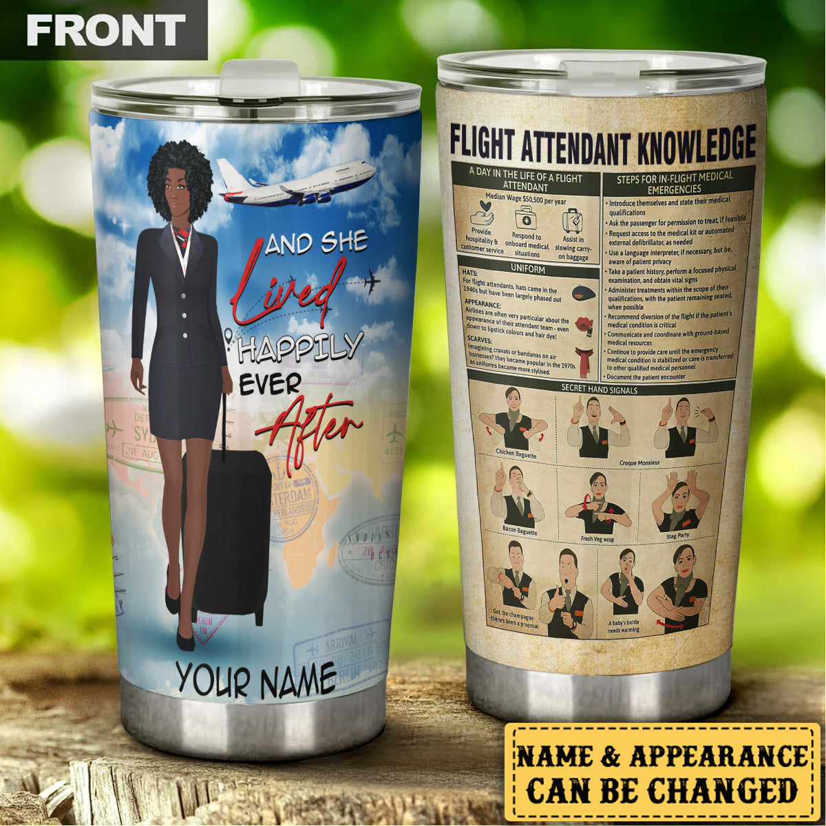 Personalized Flight Attendant Knowledge Tumbler