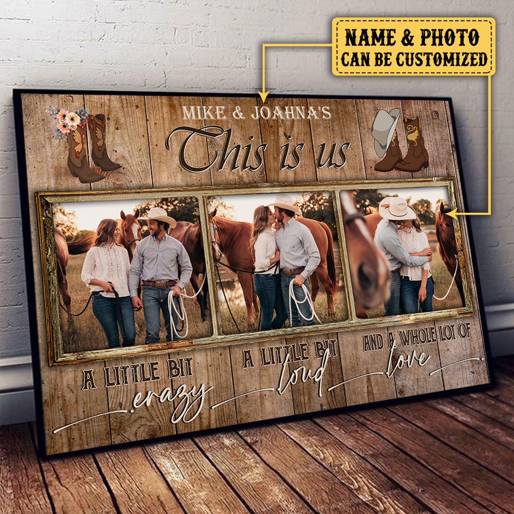 Personalized This Is Us Cowboy Horseback Riding Poster & Canvas