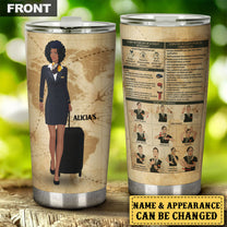 Personalized Flight Attendant Knowledge Tumbler