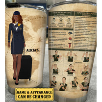 Personalized Flight Attendant Knowledge Tumbler