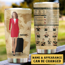 Personalized Flight Attendant Knowledge Tumbler