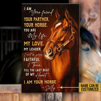 Personalized I Am Your Friend Your Partner Your Horse Pallet Wood Rectangle Sign