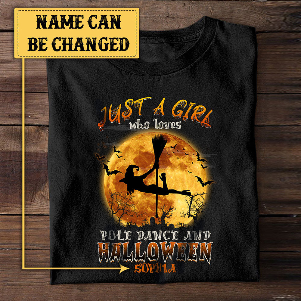 Personalized Just A Girl Who Loves Dance And Halloween Shirt
