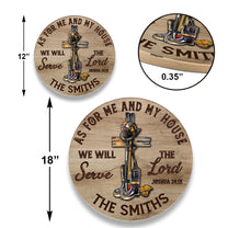 Personalized Firefighter House Wood Round Sign