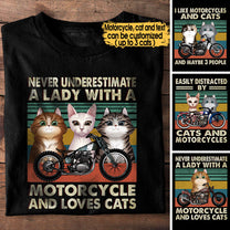 Personalized Love Cats And Motorcycles Shirt