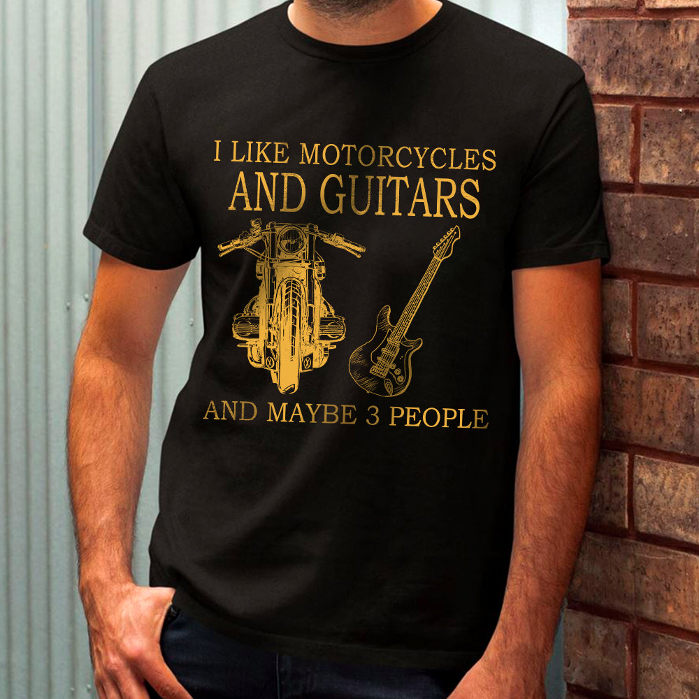 Personalized I like motorcycles and maybe 3 people shirt