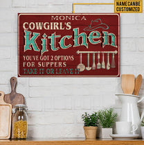 Personalized Cowgirl's Kitchen Pallet Wood Rectangle Sign