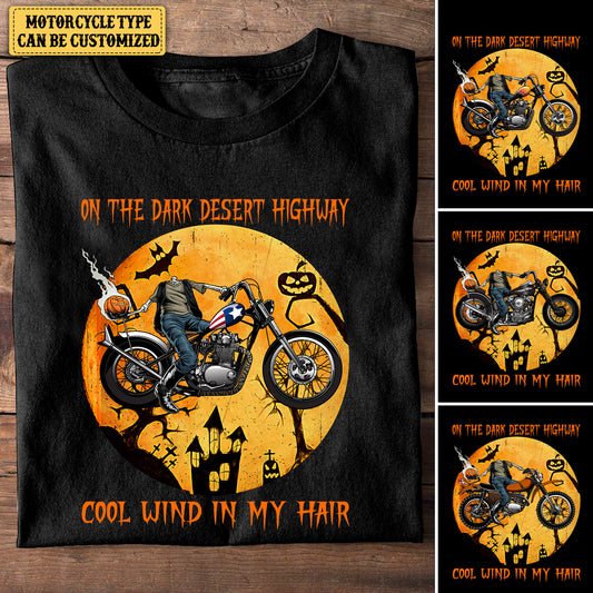 Personalized On The Dark Desert Highway Cool Wind In My Hair Halloween Shirt