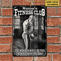 Personalized Fitness Club Metal Sign