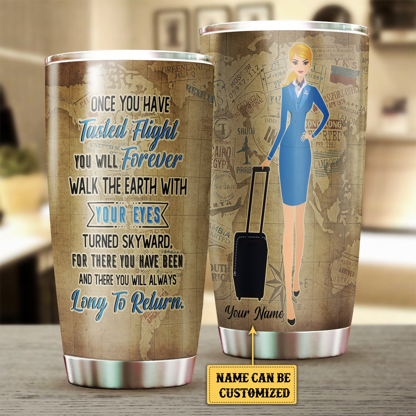 Personalized Flight Attendant Once You Have Tasted Flight Tumbler