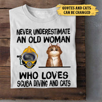 Personalized I Like Scuba Diving And Cats Shirt