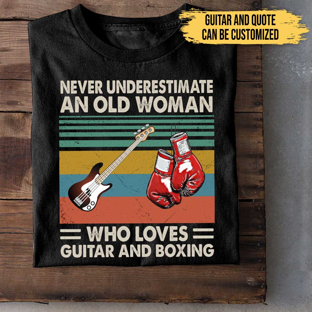 I Like Guitars And Boxing - Personalized Shirt