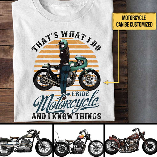 Personalized That's What I Do I Ride Motorcycle Shirt
