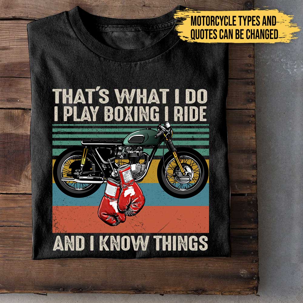 Personalized Love Motorcycles And Boxing Shirt