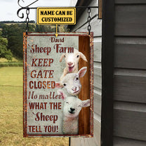 Personalized Sheep Farm Metal Sign